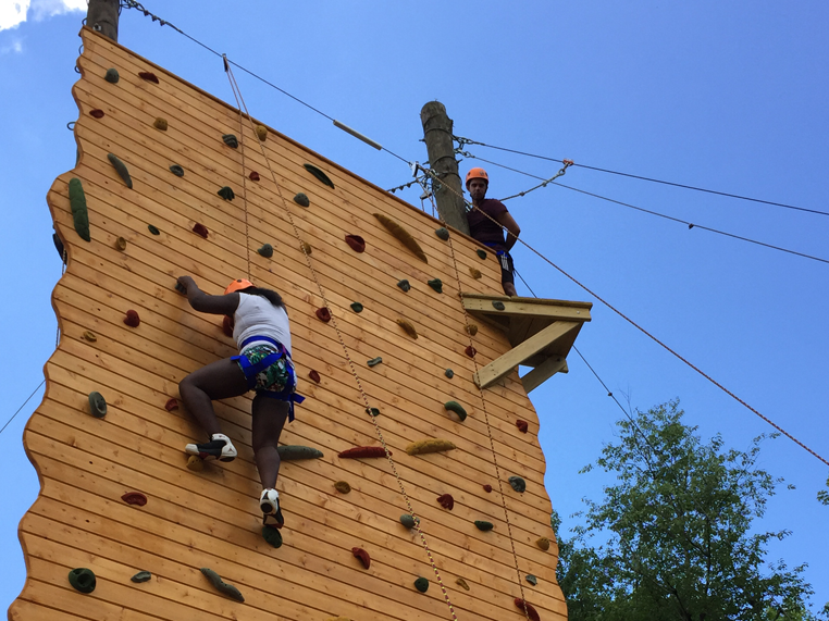 rock climing tower and vertical playpen